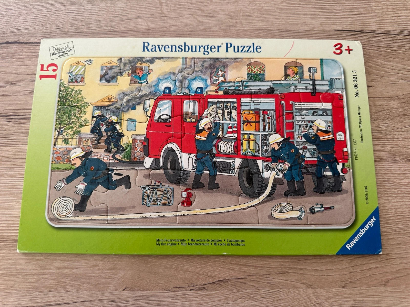 Puzzle Ravensburger â Camion de pompiers â 15 piĂšces â DĂšs 3 ans